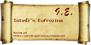 István Eufrozina névjegykártya